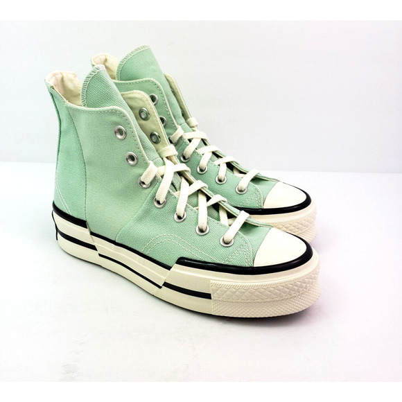 Converse Chuck 70 Plus HI Womens Size 7.5 Sticky Aloe Egret Black Sneaker Shoes - Picture 1 of 12